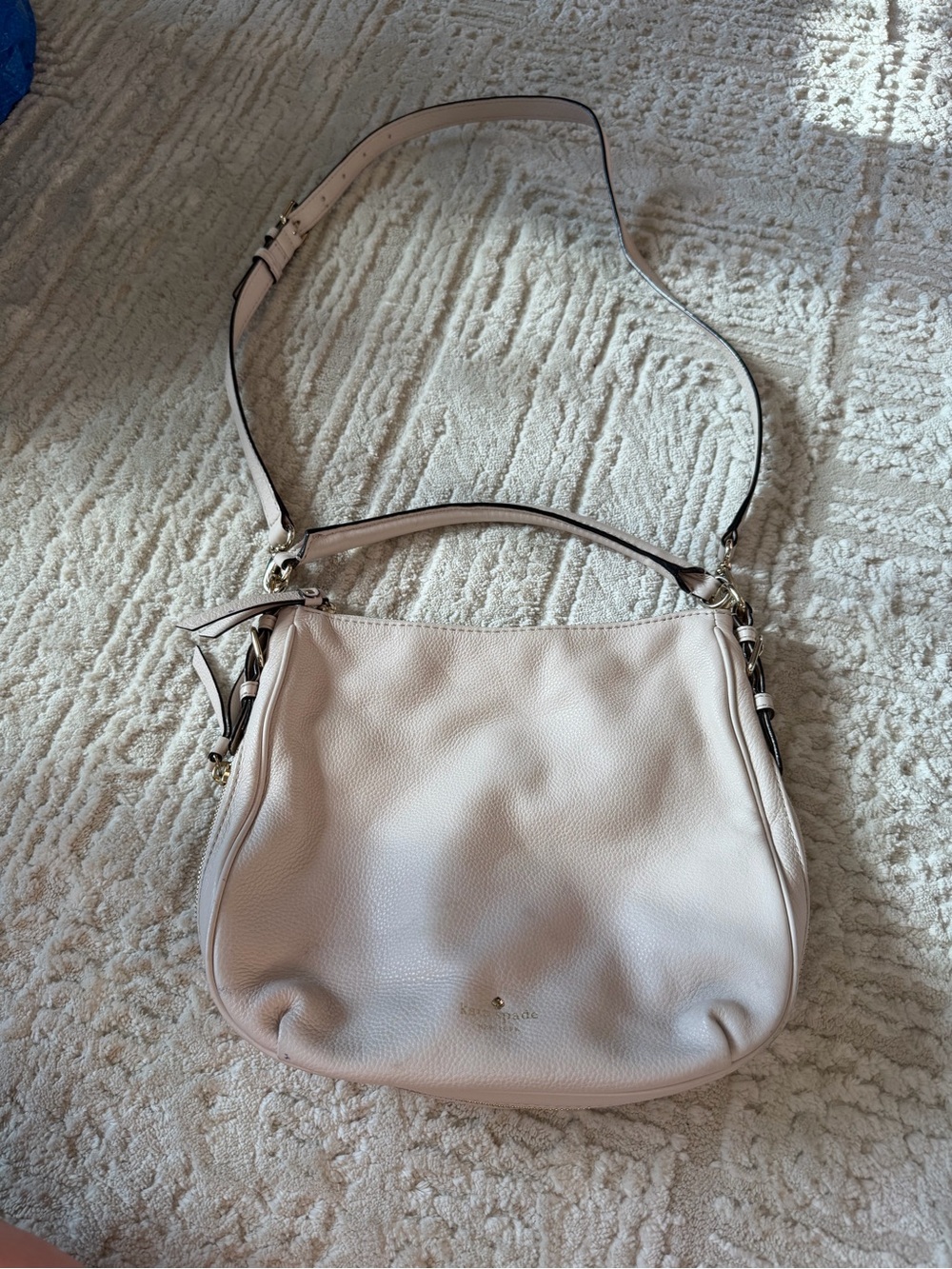 Kate Spade Leather Shoulder Bag in Light Blush - Women's Crossbody Tote
